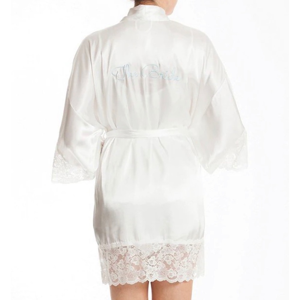 “The Bride” satin robe